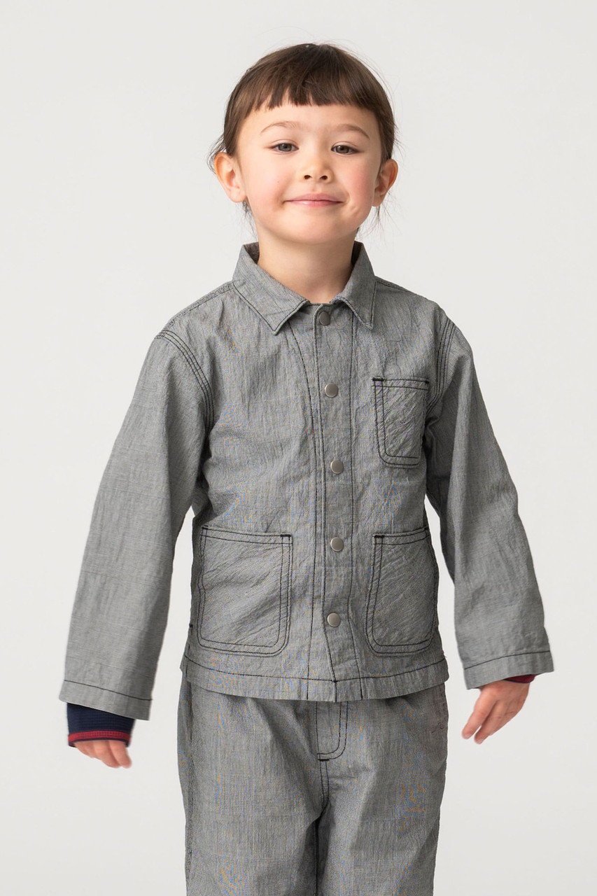 【その他のブランド/Other】の【KIDS】ワッシャーチェックジャケット 人気、トレンドファッション・服の通販 founy(ファニー) 　ファッション　Fashion　キッズファッション　Fashion for Kids　アウター　Coat Outerwear /Kids　ジャケット　Jacket, Outerwear　チェック　Check, Plaid, Tartan　バランス　Balance, Style Balance　リネン　Linen, Linen Fabric　リラックス　Relax, Relaxed Fit　other-6|ID: prp329100004948860 ipo3291000000037135862