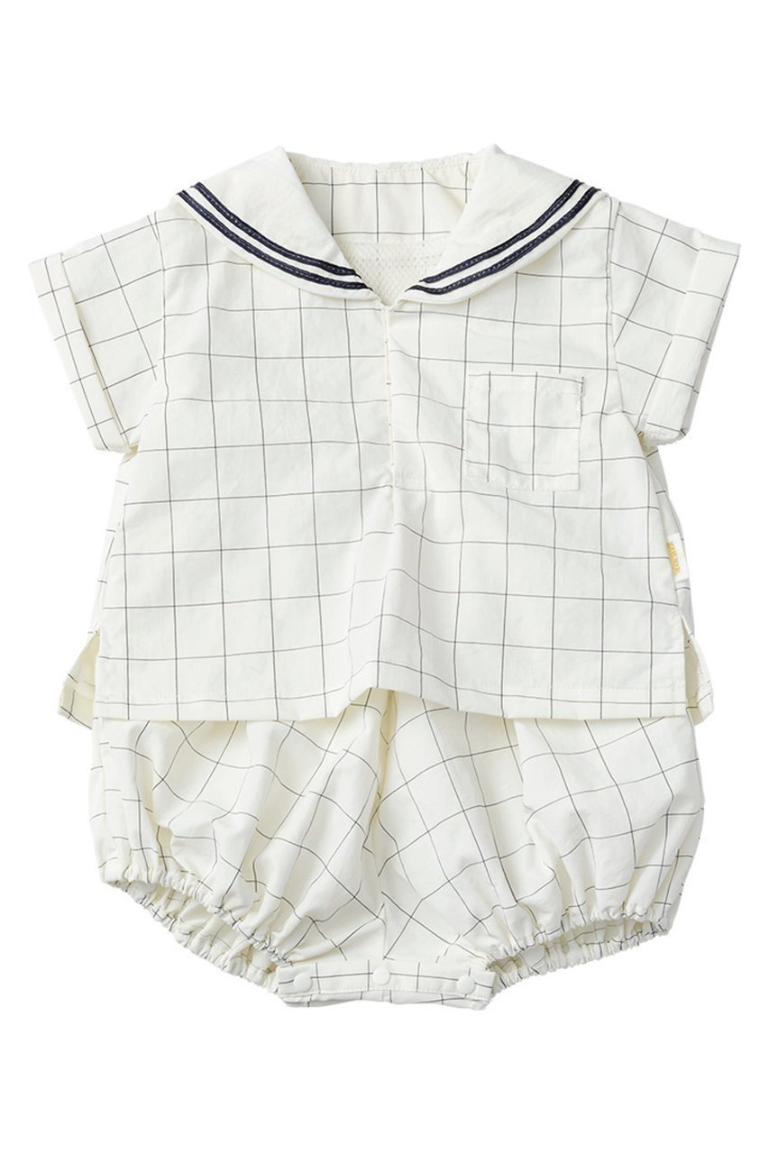 【マールマール/MARLMARL / KIDS】の【BABY】paddle rompers pindot 80-90cm インテリア・キッズ・メンズ・レディースファッション・服の通販 founy(ファニー) 　ファッション　Fashion　キッズファッション　Fashion for Kids　シンプル　Simple, Minimal　フォルム　Silhouette, Form　ベビー　Baby, Babywear　メッシュ　Mesh, Net Fabric　ロンパース　Romper, Jumpsuit　再入荷　Restock / Back in Stock　夏　Summer　エレガント 上品　Elegant　結婚式　Wedding　graph white|ID: prp329100004948867 ipo3291000000037135906