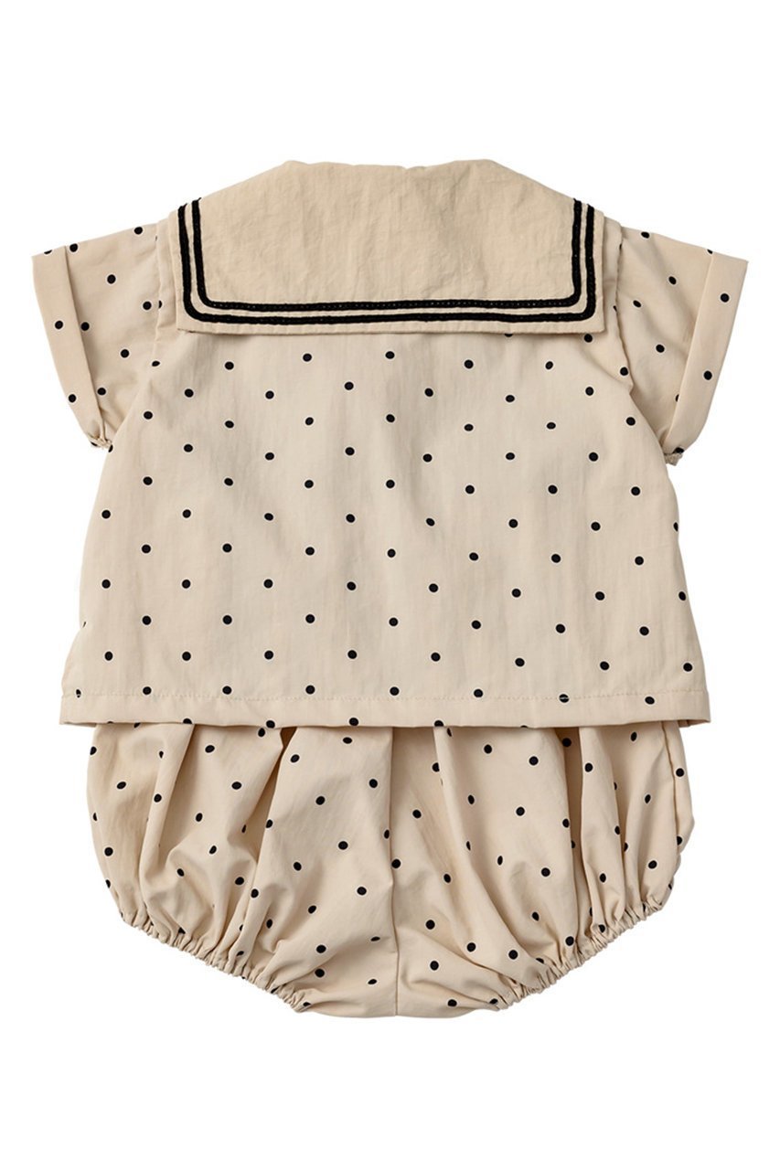【マールマール/MARLMARL / KIDS】の【BABY】paddle rompers pindot 80-90cm 人気、トレンドファッション・服の通販 founy(ファニー) 　ファッション　Fashion　キッズファッション　Fashion for Kids　シンプル　Simple, Minimal　フォルム　Silhouette, Form　ベビー　Baby, Babywear　メッシュ　Mesh, Net Fabric　ロンパース　Romper, Jumpsuit　再入荷　Restock / Back in Stock　夏　Summer　エレガント 上品　Elegant　結婚式　Wedding　other-2|ID: prp329100004948867 ipo3291000000037135908