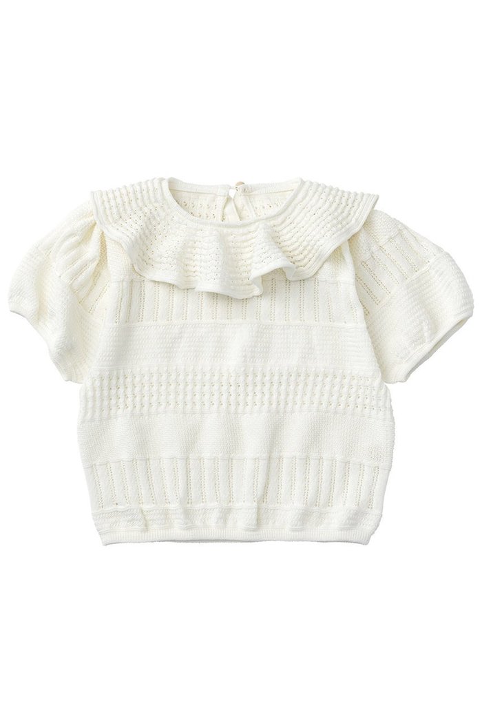 【マールマール/MARLMARL / KIDS】の【BABY&KIDS】knit frill blouses ai 100-110cm インテリア・キッズ・メンズ・レディースファッション・服の通販 founy(ファニー) https://founy.com/ ファッション Fashion キッズファッション Fashion for Kids トップス・カットソー Cut & Sew Tops 春 Spring カーディガン Cardigan, Knitwear スウェット / スエット Sweatshirt, Sweatwear スリット Slit, Slit Detail スリーブ Sleeve, Long Sleeve / Short Sleeve なめらか Smooth, Silky Texture フリル Frill, Ruffle ベビー Baby, Babywear ホールガーメント WholeGarment, Seamless Knit おすすめ Recommended / Our Picks エレガント 上品 Elegant 新作・新入荷 New Arrivals / New In |ID: prp329100004948868 ipo3291000000037135915