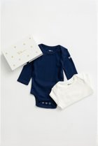 【その他のブランド/Other】の【BABY】ロンパース ギフトボックス 人気、トレンドファッション・服の通販 founy(ファニー) ファッション Fashion キッズファッション Fashion for Kids おすすめ Recommended / Our Picks ギフト プレゼント Gift / Present パイピング Piping, Trim Design ボックス Boxy, Box Shape ロンパース Romper, Jumpsuit 定番 Standard, Basic Item thumbnail ホワイト&ネイビー|ID: prp329100004948908 ipo3291000000037136237