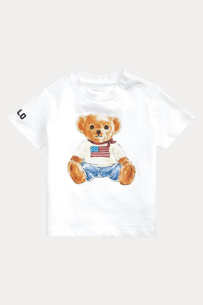 【ラルフローレン/RALPH LAUREN / KIDS】の【KIDS】【POLO RALPH LAUREN】Polo ベア コットン ジャージー Tシャツ インテリア・キッズ・メンズ・レディースファッション・服の通販 founy(ファウニー) https://founy.com/ ファッション Fashion キッズファッション Fashion for Kids トップス・カットソー Cut & Sew Tops セーター Sweater, Knitwear チェーン Chain, Chain Strap バンダナ Bandana, Head Scarf プリント Print, Printed Pattern ベビー Baby, Babywear |ID: prp329100004948910 ipo3291000000037136248