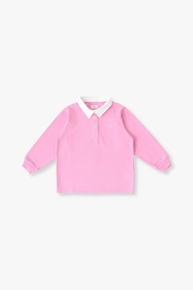 【ロンハーマン/Ron Herman / KIDS】の【KIDS】ラガーシャツ 大人の最旬トレンドファッション＆コーディネート founy(ファウニー) ファッション Fashion キッズファッション Fashion for Kids トップス・カットソー Cut & Sew Tops クラシック Classic, Timeless Style エレガント 上品 Elegant 無地 Plain, Solid Color |ID:prp329100004948937
