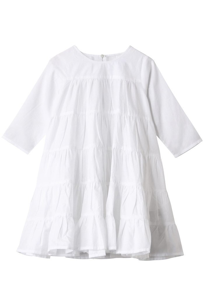 【マーレット/Merlette / KIDS】の【KIDS】SOLIMAN ENFANT ティアードドレス ホワイト 140 インテリア・キッズ・メンズ・レディースファッション・服の通販 founy(ファニー) https://founy.com/ ファッション Fashion キッズファッション Fashion for Kids ワンピース Dresses 定番 Standard, Basic Item |ID: prp329100004948947 ipo3291000000037136499