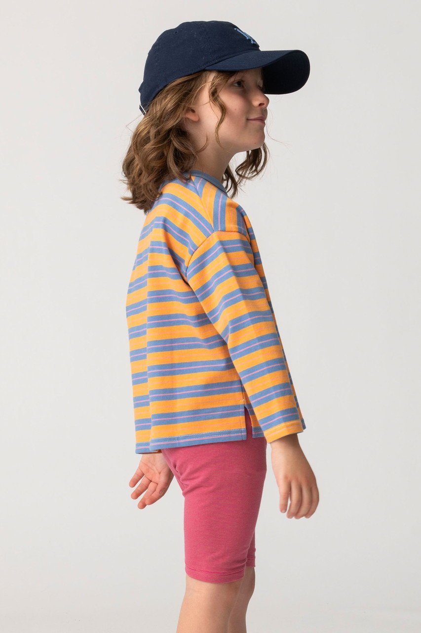 【その他のブランド/Other】の【KIDS】マルチストライプ Tシャツ 人気、トレンドファッション・服の通販 founy(ファニー) 　ファッション　Fashion　キッズファッション　Fashion for Kids　トップス・カットソー　Cut & Sew Tops　ストライプ　Stripe, Striped Pattern　デニム　Denim, Jeans Material　ファブリック　Fabric, Textile　ボーダー　Border, Stripe　other-4|ID: prp329100004948969 ipo3291000000037136696