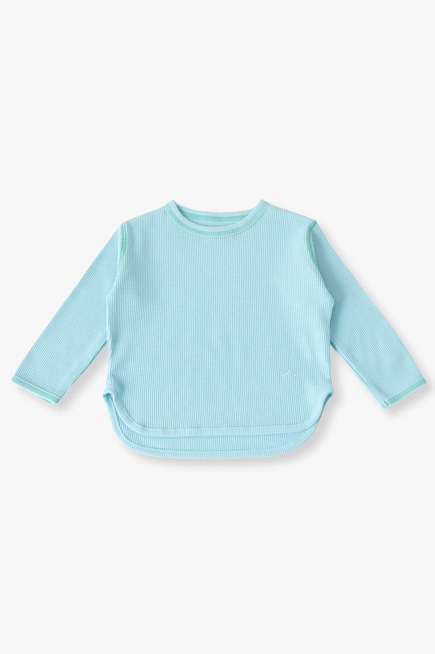 【その他のブランド/Other】の【KIDS】ワッフル ロングスリーブTシャツ インテリア・キッズ・メンズ・レディースファッション・服の通販 founy(ファニー) 　ファッション　Fashion　キッズファッション　Fashion for Kids　トップス・カットソー　Cut & Sew Tops　スリーブ　Sleeve, Long Sleeve / Short Sleeve　ロング　Long, Long-Length　ワッフル　Waffle, Waffle Knit　ライトブルー|ID: prp329100004948971 ipo3291000000037136719