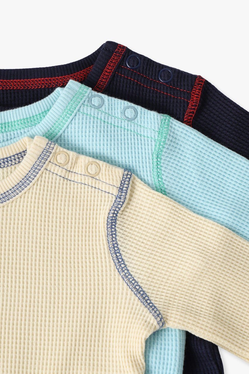 【その他のブランド/Other】の【KIDS】ワッフル ロングスリーブTシャツ 人気、トレンドファッション・服の通販 founy(ファニー) 　ファッション　Fashion　キッズファッション　Fashion for Kids　トップス・カットソー　Cut & Sew Tops　スリーブ　Sleeve, Long Sleeve / Short Sleeve　ロング　Long, Long-Length　ワッフル　Waffle, Waffle Knit　other-2|ID: prp329100004948971 ipo3291000000037136721