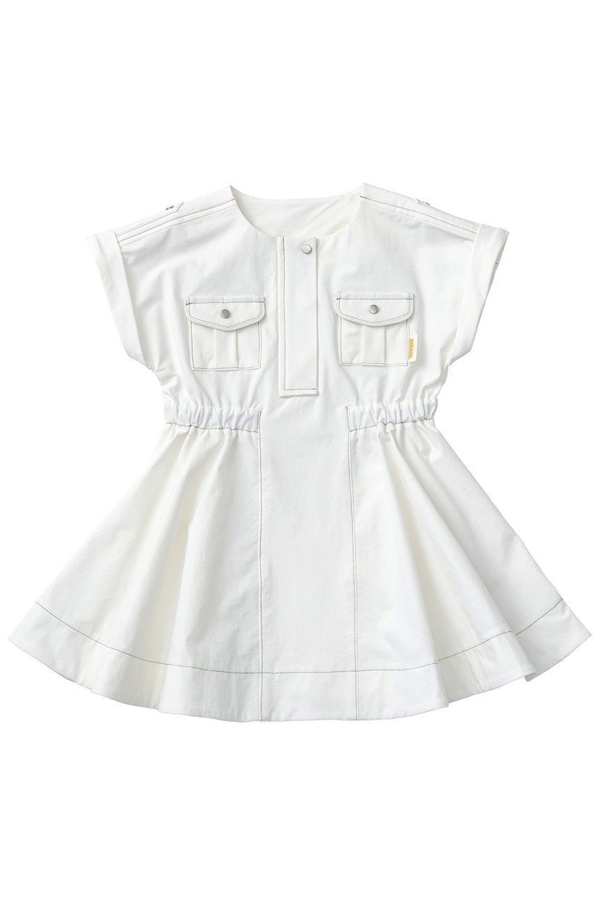 【マールマール/MARLMARL / KIDS】の【KIDS】safari dress navy 110-120cm インテリア・キッズ・メンズ・レディースファッション・服の通販 founy(ファニー) 　ファッション　Fashion　キッズファッション　Fashion for Kids　ワンピース　Dresses　秋　Autumn　タイツ　Tights, Legwear　長袖　Long Sleeve, Full Sleeve　ポケット　Pocket, Pocket Detail　おすすめ　Recommended / Our Picks　夏　Summer　white|ID: prp329100004948993 ipo3291000000037136962