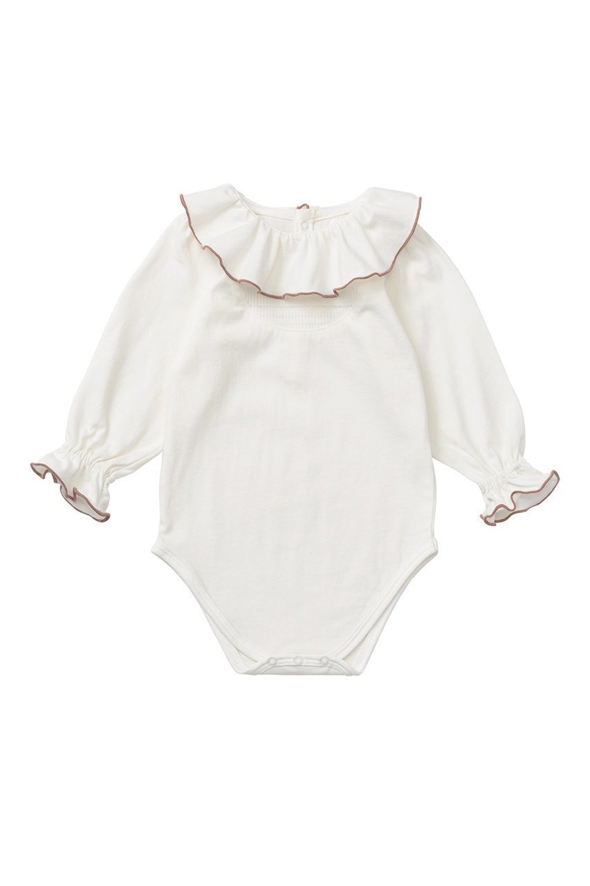【マールマール/MARLMARL / KIDS】の【BABY】bodysuits pintuck frill インテリア・キッズ・メンズ・レディースファッション・服の通販 founy(ファニー) 　ファッション　Fashion　キッズファッション　Fashion for Kids　おすすめ　Recommended / Our Picks　カットソー　Cut and Sewn Top　スーツ　Suit, Formalwear　ハーフ　Half, Half-Length　フリル　Frill, Ruffle　ベビー　Baby, Babywear　ロンパース　Romper, Jumpsuit　エレガント 上品　Elegant　frill|ID: prp329100004949044 ipo3291000000037137421