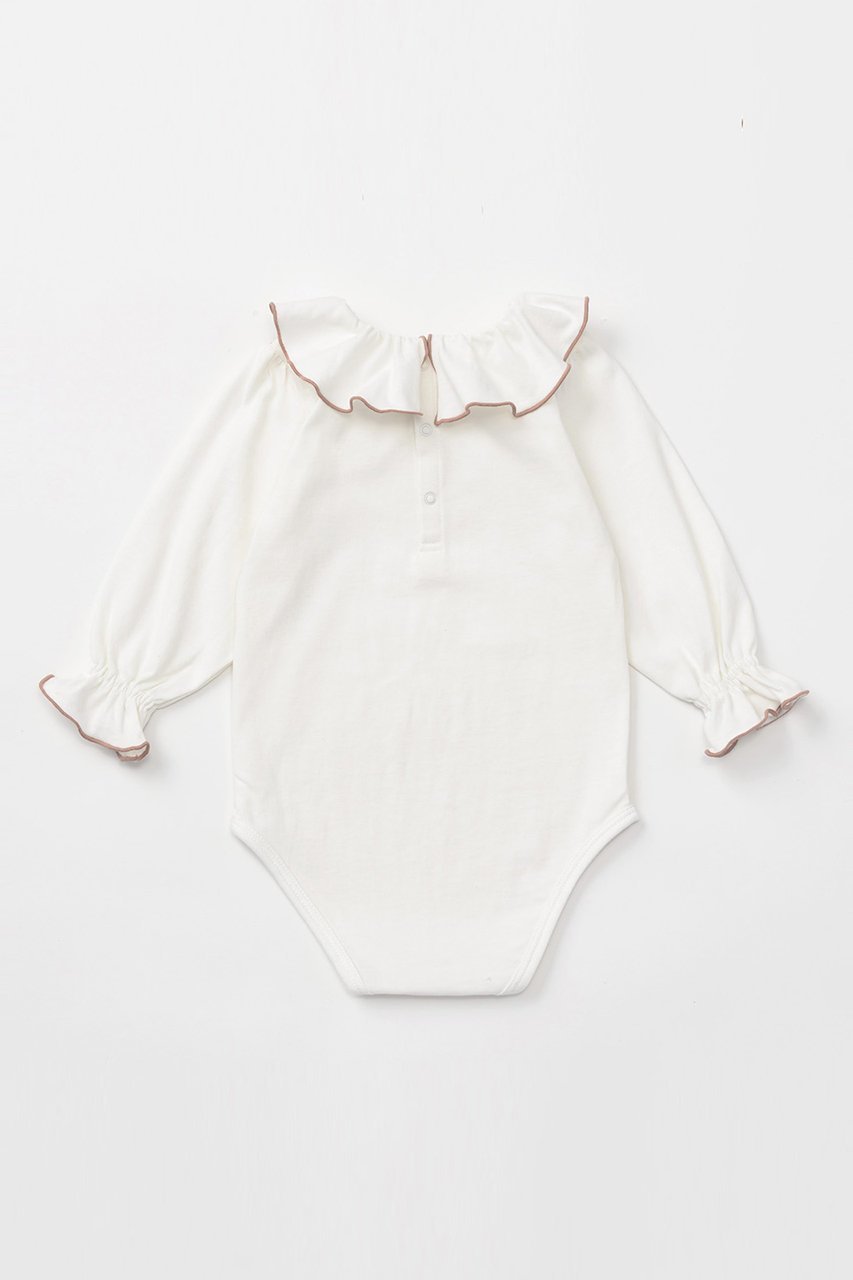【マールマール/MARLMARL / KIDS】の【BABY】bodysuits pintuck frill 人気、トレンドファッション・服の通販 founy(ファニー) 　ファッション　Fashion　キッズファッション　Fashion for Kids　おすすめ　Recommended / Our Picks　カットソー　Cut and Sewn Top　スーツ　Suit, Formalwear　ハーフ　Half, Half-Length　フリル　Frill, Ruffle　ベビー　Baby, Babywear　ロンパース　Romper, Jumpsuit　エレガント 上品　Elegant　other-2|ID: prp329100004949044 ipo3291000000037137423