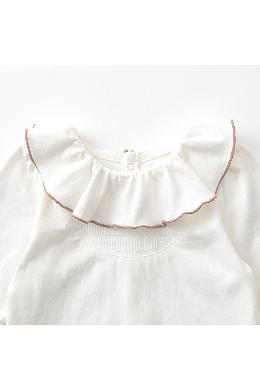 【マールマール/MARLMARL / KIDS】の【BABY】bodysuits pintuck frill 人気、トレンドファッション・服の通販 founy(ファニー) 　ファッション　Fashion　キッズファッション　Fashion for Kids　おすすめ　Recommended / Our Picks　カットソー　Cut and Sewn Top　スーツ　Suit, Formalwear　ハーフ　Half, Half-Length　フリル　Frill, Ruffle　ベビー　Baby, Babywear　ロンパース　Romper, Jumpsuit　エレガント 上品　Elegant　other-3|ID: prp329100004949044 ipo3291000000037137426