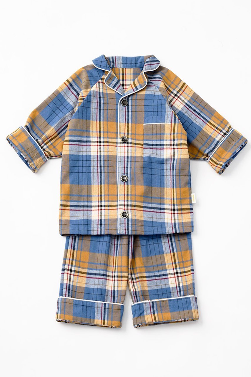 【マールマール/MARLMARL / KIDS】の【KIDS】ナイトウェア calmy stripe/110-120 110-120cm インテリア・キッズ・メンズ・レディースファッション・服の通販 founy(ファニー) 　ファッション　Fashion　キッズファッション　Fashion for Kids　トップス・カットソー　Cut & Sew Tops　セパレート　Separate, Two-Piece　パイピング　Piping, Trim Design　ベビー　Baby, Babywear　madras check/90-100|ID: prp329100004949067 ipo3291000000037137682