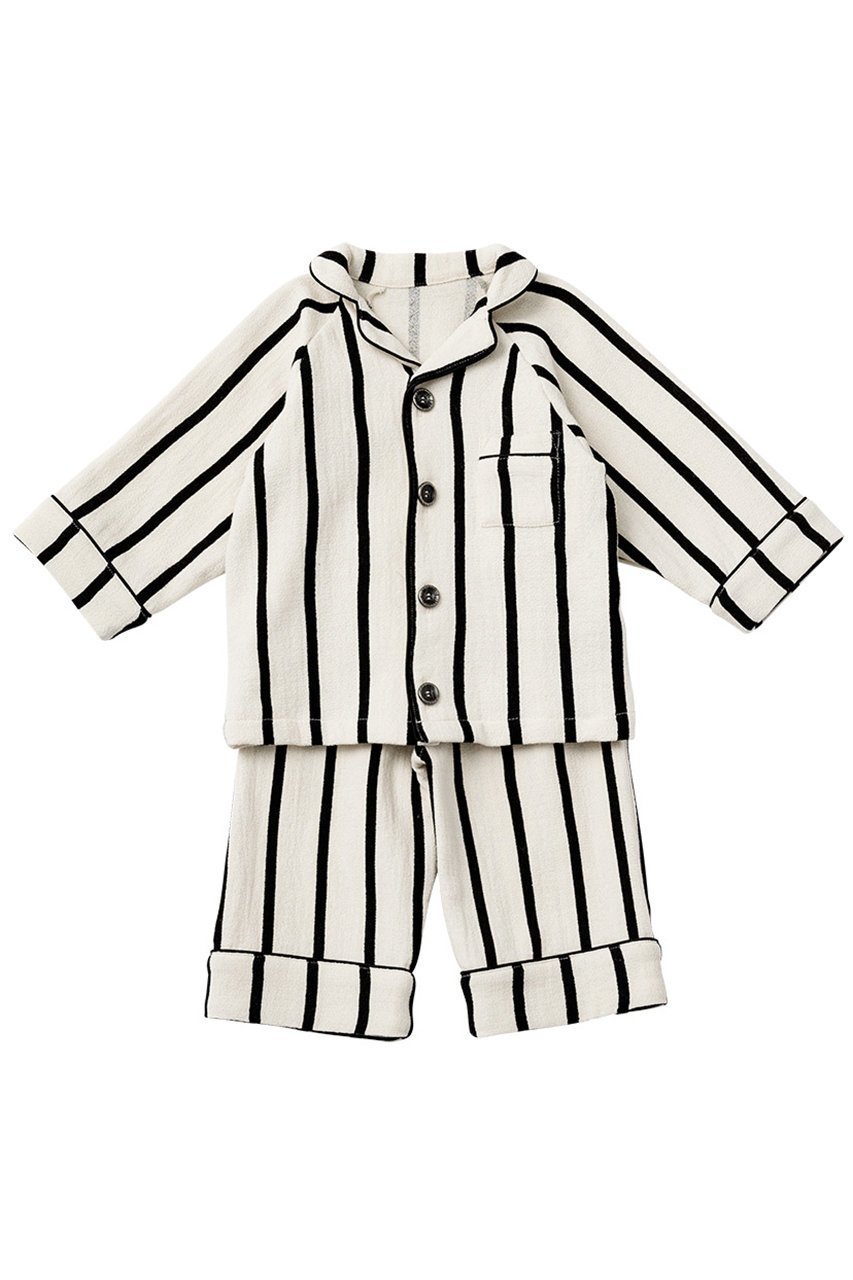 【マールマール/MARLMARL / KIDS】の【KIDS】ナイトウェア calmy stripe/110-120 110-120cm インテリア・キッズ・メンズ・レディースファッション・服の通販 founy(ファニー) 　ファッション　Fashion　キッズファッション　Fashion for Kids　トップス・カットソー　Cut & Sew Tops　セパレート　Separate, Two-Piece　パイピング　Piping, Trim Design　ベビー　Baby, Babywear　stripe/90-100|ID: prp329100004949067 ipo3291000000037137686
