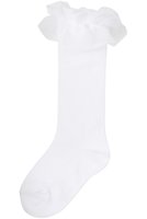 【ポプキンズ/POMPKINS / KIDS】の【KIDS】オーガンジーレースハイソックス ブラック LL(23-24cm) 人気、トレンドファッション・服の通販 founy(ファニー) ファッション Fashion キッズファッション Fashion for Kids オーガンジー Organza Fabric ソックス Socks, Hosiery フェミニン Feminine, Girly ベーシック Basic, Essential レース Lace, Lace Fabric 定番 Standard, Basic Item |ID:prp329100004949152