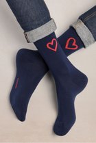 【ブルーフォレ/BLEUFORET / MEN】の【MEN】2239 ハートラインクルーソックス ネイビー|ID: prp329100004949220 ipo3291000000037139017