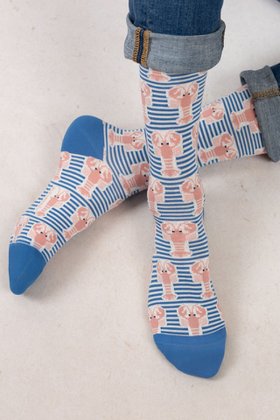 【ブルーフォレ/BLEUFORET / MEN】の【MEN】7127 ロブスターコットンソックス 人気、トレンドファッション・服の通販 founy(ファニー) ファッション Fashion メンズファッション Fashion for Men ストライプ Stripe, Striped Pattern ソックス Socks, Hosiery フィット Fit, Slim Fit メンズ Men's, Menswear |ID:prp329100004949224