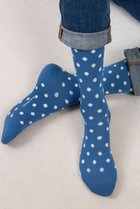 【ブルーフォレ/BLEUFORET / MEN】の【MEN】7123 ドットソックス ブルー|ID: prp329100004949227 ipo3291000000037139040