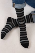 【ブルーフォレ/BLEUFORET / MEN】の【MEN】7122 マルチカラーボーダーソックス ブラック|ID: prp329100004949229 ipo3291000000037139047