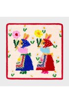 【ビーピービーピー/bpbp】の【UNISEX】【布川愛子】シェニール織ハンカチ お花を掲げるうさぎたち|ID: prp329100004949391 ipo3291000000037140854