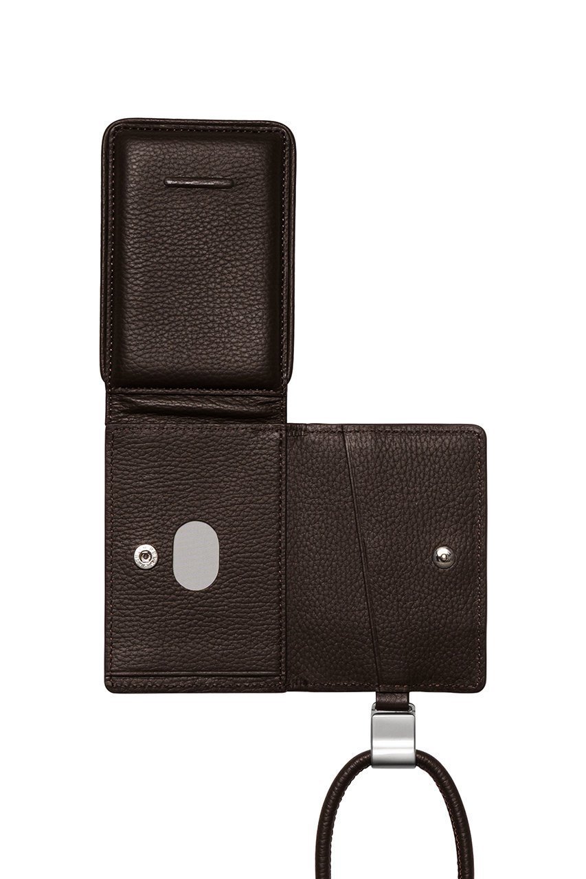 【オブジェクツアイオー/objcts.io】のデタッチャブルストラップ付レザーウォレット(iPhoneアクセサリー ) インテリア・キッズ・メンズ・レディースファッション・服の通販 founy(ファニー) 　ファッション　Fashion　レディースファッション　Fashion for Women　iPhone アイフォーン　iPhone　ユニセックス　Unisex, Genderless　アクセサリー　Fashion Accessories　コイン　Coin, Coin Design　ポケット　Pocket, Pocket Detail　ポーチ　Pouch, Small Case　マグネット　Magnet, Magnetic Closure　ラップ　Wrap, Wrap Design　財布　Wallet, Purse　ダークブラウン|ID: prp329100004949482 ipo3291000000037141922