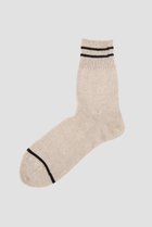 【その他のブランド/Other】のLINEN RIB STRIPE SOCKS ベージュ|ID: prp329100004949538 ipo3291000000037142702