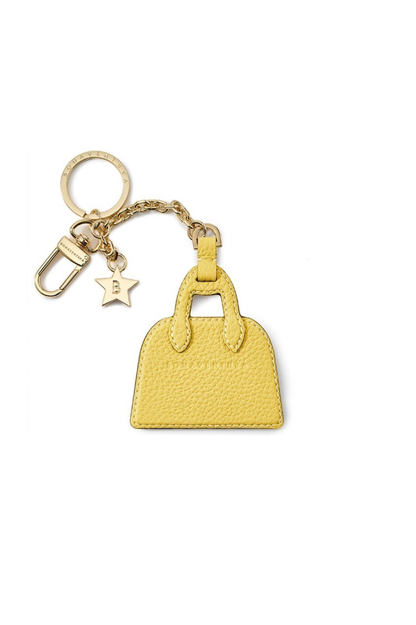 【ボナベンチュラ/BONAVENTURA】の【UNISEX】レザー エマ バッグ キーホルダー インテリア・キッズ・メンズ・レディースファッション・服の通販 founy(ファニー) 　ファッション　Fashion　レディースファッション　Fashion for Women　ユニセックス　Unisex, Genderless　おすすめ　Recommended / Our Picks　キーホルダー　Keychain, Key Holder　ギフト プレゼント　Gift / Present　チャーム　Charm, Pendant　フォルム　Silhouette, Form　メタル　Metal, Metal Parts　ラップ　Wrap, Wrap Design　エレガント 上品　Elegant　イエロー×エトープ|ID: prp329100004949809 ipo3291000000037144888