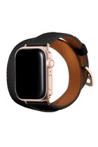 【ボナベンチュラ/BONAVENTURA】のダブルトゥール Apple Watch レザーバンド シュリンクレザー (アダプター:ゴールド) ブラック|ID: prp329100004950038 ipo3291000000037146502