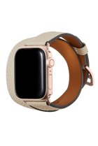 【ボナベンチュラ/BONAVENTURA】のダブルトゥール Apple Watch レザーバンド シュリンクレザー (アダプター:ゴールド) アイボリー|ID: prp329100004950038 ipo3291000000037146505