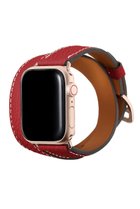 【ボナベンチュラ/BONAVENTURA】のダブルトゥール Apple Watch レザーバンド シュリンクレザー (アダプター:ゴールド) レッド|ID: prp329100004950038 ipo3291000000037146506