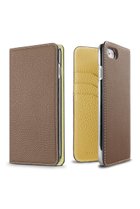【ボナベンチュラ/BONAVENTURA】のiPhoneSE/8/7/6s/6 ダイアリーケース シュリンクレザー エトープ x イエロー|ID: prp329100004950045 ipo3291000000037146558