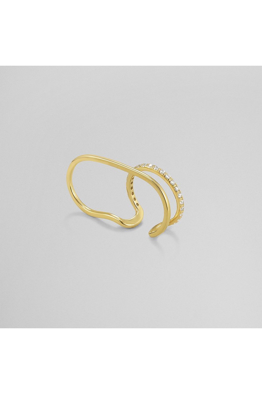 【プラス ヴァンドーム/Plus Vendome】の【ELLE SHOP限定】キュービックジルコニア ダブルフィンガーリング 人気、トレンドファッション・服の通販 founy(ファニー) 　ファッション　Fashion　レディースファッション　Fashion for Women　ジュエリー　Jewelry　クリスタル　Crystal, Swarovski　ダブル　Double, Double-Breasted　メタル　Metal, Metal Parts　other-4|ID: prp329100004950873 ipo3291000000037152760