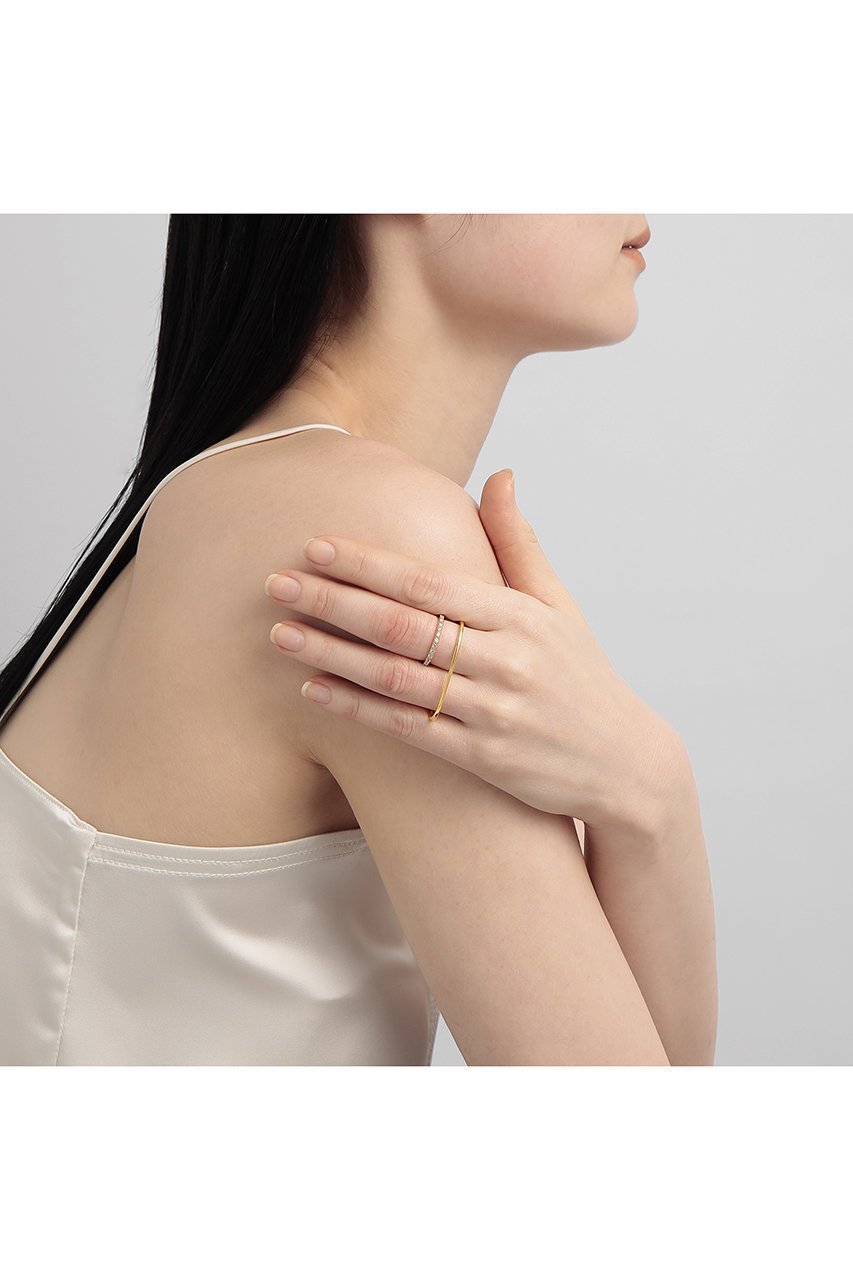 【プラス ヴァンドーム/Plus Vendome】の【ELLE SHOP限定】キュービックジルコニア ダブルフィンガーリング 人気、トレンドファッション・服の通販 founy(ファニー) 　ファッション　Fashion　レディースファッション　Fashion for Women　ジュエリー　Jewelry　クリスタル　Crystal, Swarovski　ダブル　Double, Double-Breasted　メタル　Metal, Metal Parts　other-5|ID: prp329100004950873 ipo3291000000037152761