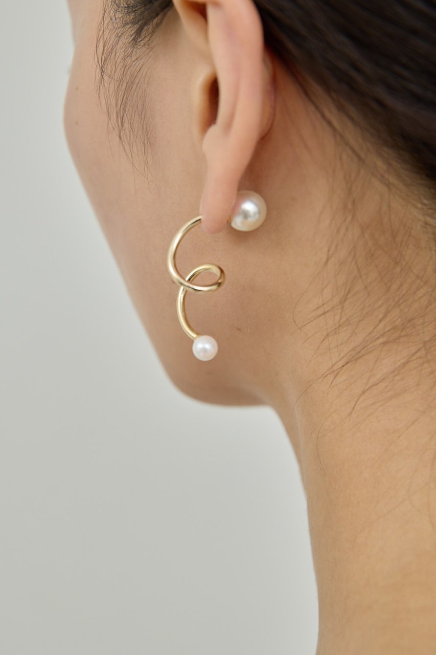 【ガリャルダガランテ/GALLARDAGALANTE】のスパイラルパールピアス 人気、トレンドファッション・服の通販 founy(ファニー) 　ファッション　Fashion　レディースファッション　Fashion for Women　ジュエリー　Jewelry　ファッションリング　Fashion Rings　イヤリング・フープ・ドロップタイプ　Hoop, Drop & Clip Earrings　イヤリング　Earrings　オケージョン　Occasion Wear　シンプル　Simple, Minimal　パーティ　Party, Party Style　パール　Pearl, Pearl Accent　エレガント 上品　Elegant　other-3|ID: prp329100004950913 ipo3291000000037152989