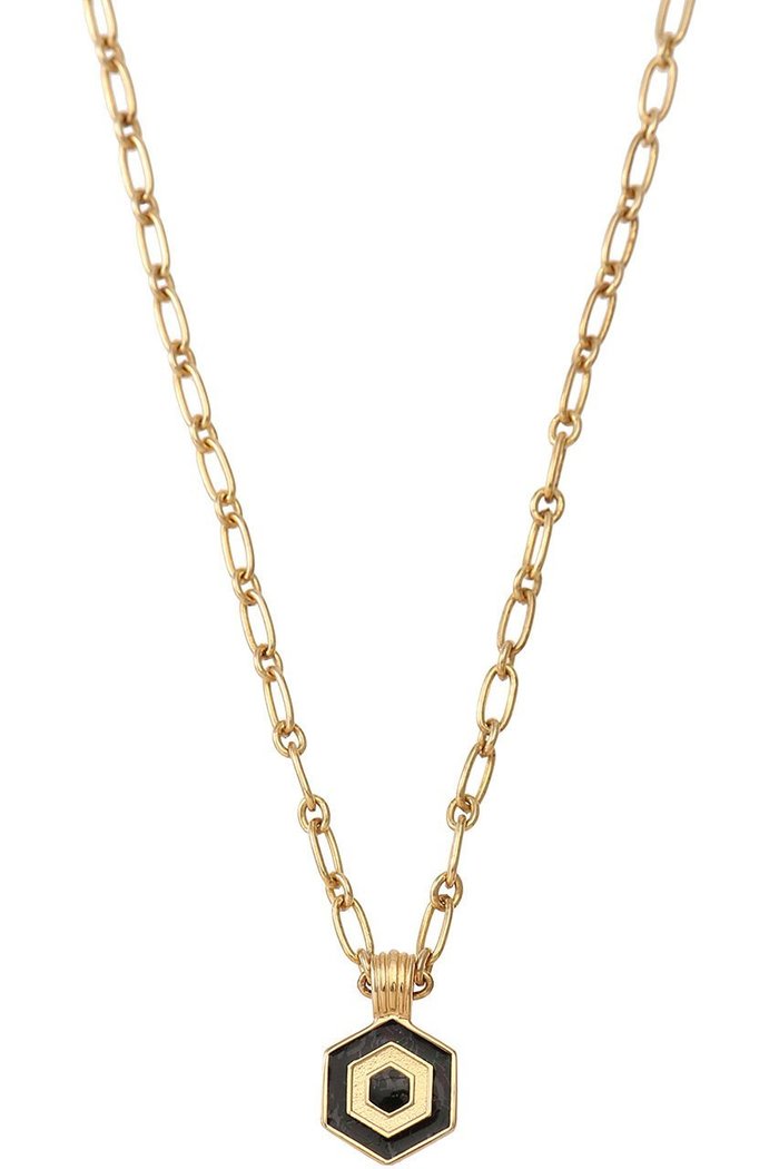 【デイジー ロンドン/DAISY LONDON】のHEXAGON PALM ネックレス_GOLD インテリア・キッズ・メンズ・レディースファッション・服の通販 founy(ファウニー) https://founy.com/ ファッション Fashion レディースファッション Fashion for Women ジュエリー Jewelry ネックレス Necklaces & Pendants エナメル Patent Leather コレクション Collection, Seasonal Line ショート Short, Short Length デコルテ Décolleté, Neckline ネックレス Necklace, Pendant Necklace プレート Plate, Dish リュクス Luxury, Elegant, High-End, Chic |ID: prp329100004951175 ipo3291000000037154724
