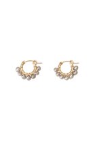 【ナチュラリジュエリ/NATURALI JEWELRY】のグレーパール巻きフープピアスS グレー|ID: prp329100004951237 ipo3291000000037335596