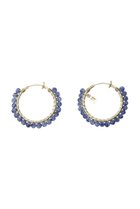 【ナチュラリジュエリ/NATURALI JEWELRY】のサファイア巻きフープイヤリング M サファイア|ID: prp329100004951268 ipo3291000000037335611