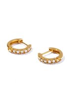 【ルボンボン/les bonbon】のK18 half diamond hoop ピアス イエローゴールド|ID: prp329100004951312 ipo3291000000037155591
