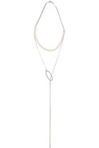 【アデル ビジュー/ADER bijoux】のCUTSTEEL sparkle パールラリエット シルバー|ID: prp329100004951363 ipo3291000000037155920