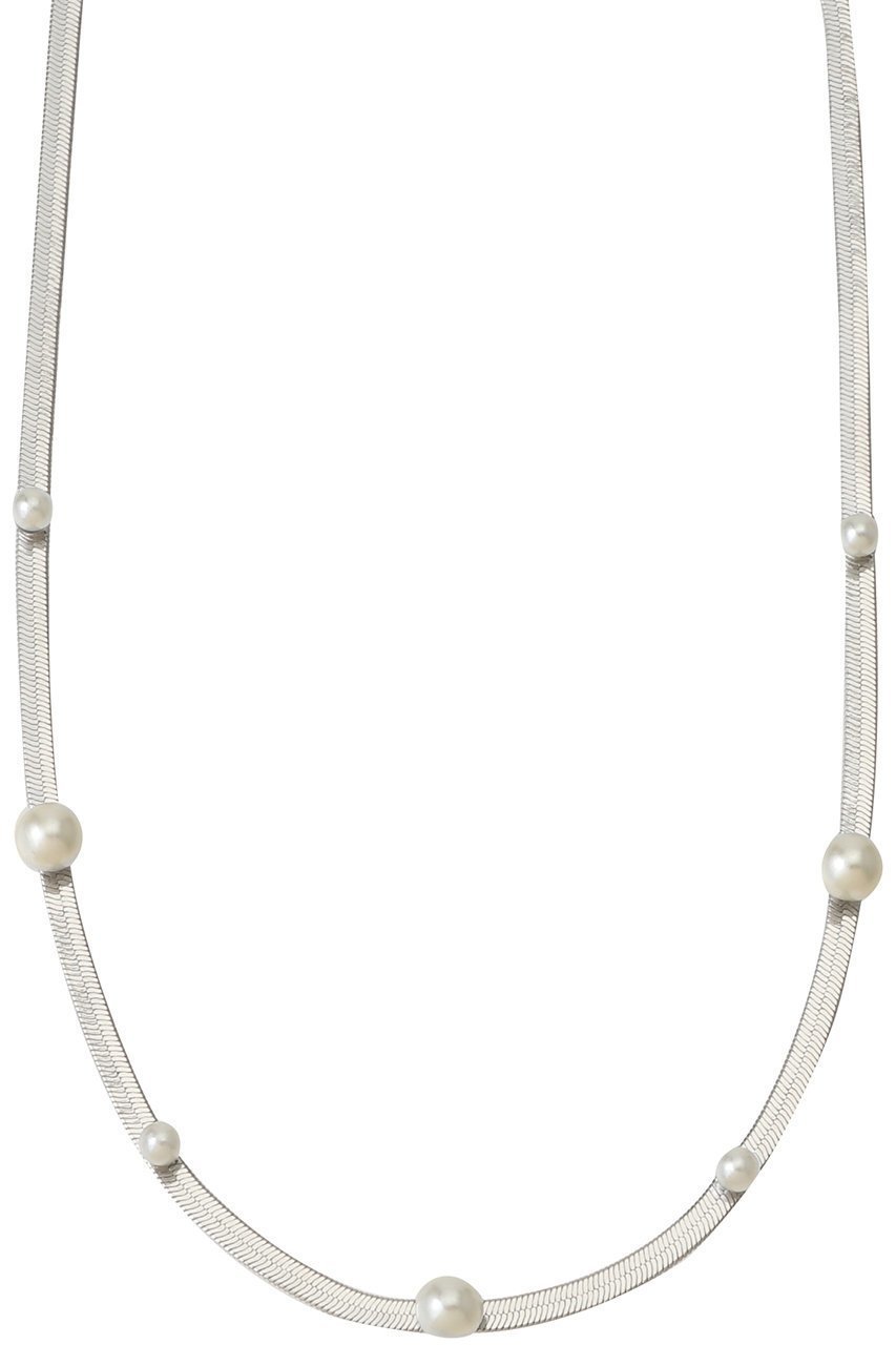 【ガリャルダガランテ/GALLARDAGALANTE】のパールスネークチェーンネックレス インテリア・キッズ・メンズ・レディースファッション・服の通販 founy(ファニー) 　ファッション　Fashion　レディースファッション　Fashion for Women　ジュエリー　Jewelry　ネックレス　Necklaces & Pendants　シンプル　Simple, Minimal　スタイリッシュ　Stylish, Fashionable　ネックレス　Necklace, Pendant Necklace　パール　Pearl, Pearl Accent　マグネット　Magnet, Magnetic Closure　ランダム　Random, Irregular　シルバー|ID: prp329100004951618 ipo3291000000037157478
