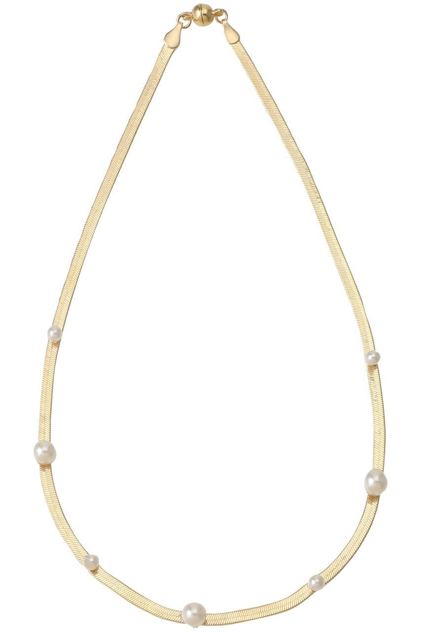 【ガリャルダガランテ/GALLARDAGALANTE】のパールスネークチェーンネックレス 人気、トレンドファッション・服の通販 founy(ファニー) 　ファッション　Fashion　レディースファッション　Fashion for Women　ジュエリー　Jewelry　ネックレス　Necklaces & Pendants　シンプル　Simple, Minimal　スタイリッシュ　Stylish, Fashionable　ネックレス　Necklace, Pendant Necklace　パール　Pearl, Pearl Accent　マグネット　Magnet, Magnetic Closure　ランダム　Random, Irregular　other-3|ID: prp329100004951618 ipo3291000000037157480