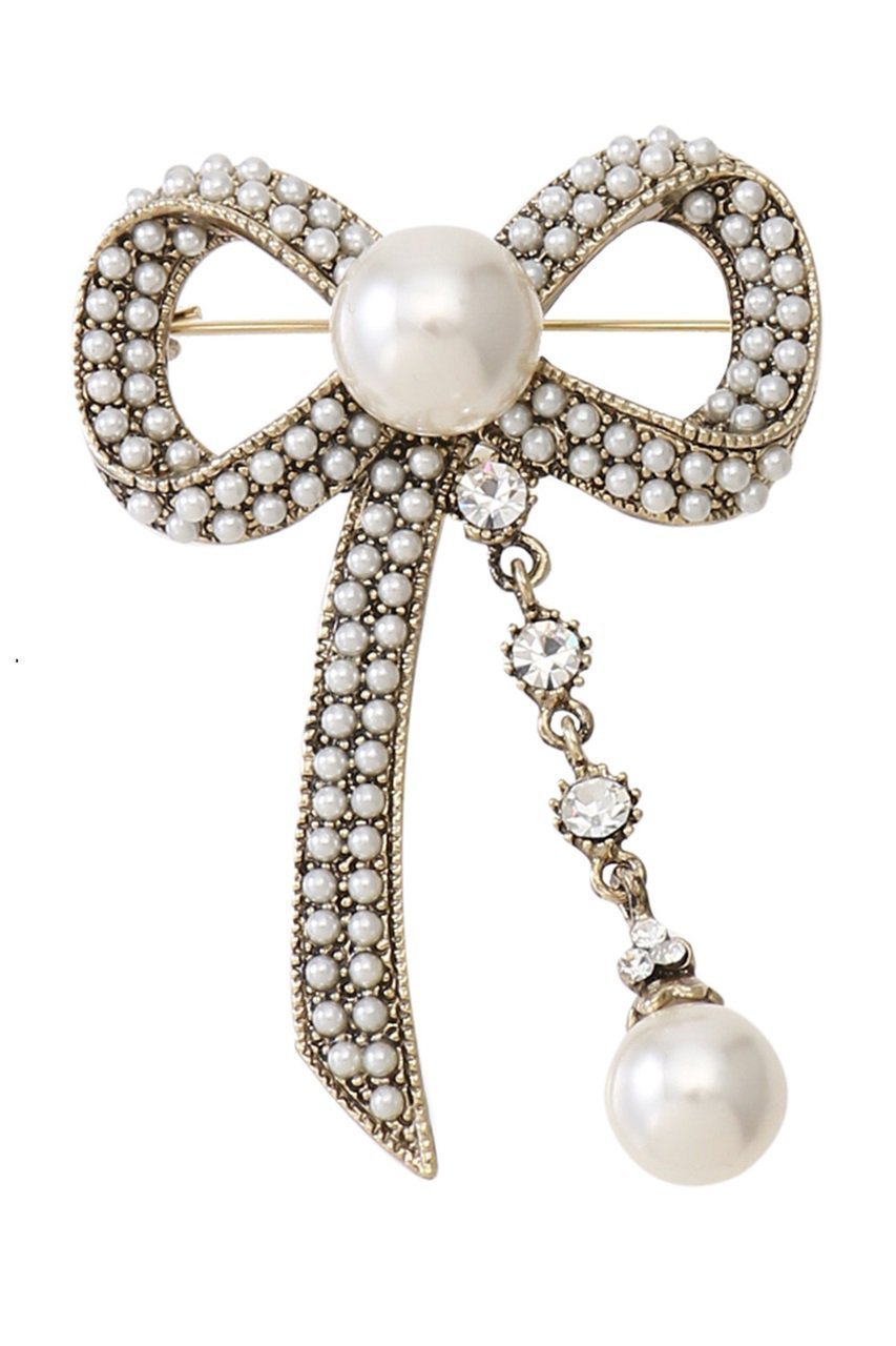 【ビリティス ディセッタン/Bilitis dix-sept ans】のリボンブローチ(M) 人気、トレンドファッション・服の通販 founy(ファニー) 　ファッション　Fashion　レディースファッション　Fashion for Women　ジュエリー　Jewelry　おすすめ　Recommended / Our Picks　パール　Pearl, Pearl Accent　ビジュー　Bijou, Jewel-like Accent　フェミニン　Feminine, Girly　ブローチ　Brooch, Pin Brooch　ボレロ　Bolero, Short Cardigan　リボン　Ribbon, Bow　エレガント 上品　Elegant　 other-1|ID: prp329100004952004 ipo3291000000037159862