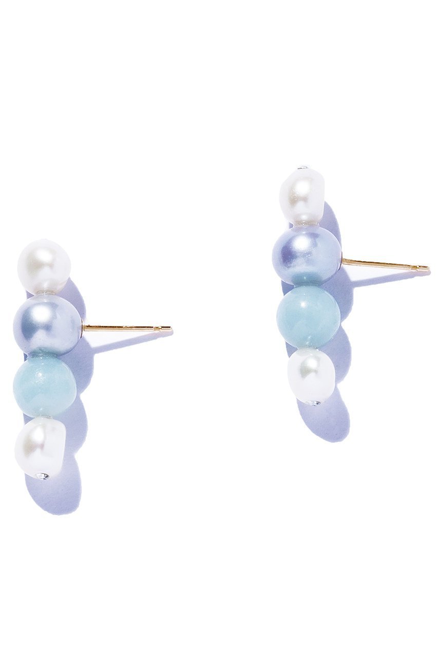 【ルボンボン/les bonbon】のplayfully pearl stud ピアス インテリア・キッズ・メンズ・レディースファッション・服の通販 founy(ファニー) 　ファッション　Fashion　レディースファッション　Fashion for Women　ジュエリー　Jewelry　ファッションリング　Fashion Rings　イヤリング・フープ・ドロップタイプ　Hoop, Drop & Clip Earrings　イヤリング　Earrings　カットソー　Cut and Sewn Top　パール　Pearl, Pearl Accent　フィット　Fit, Slim Fit　ブルー|ID: prp329100004952152 ipo3291000000037160727