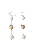 【ナチュラリジュエリ/NATURALI JEWELRY】のマーブルボールピアス ハウライト|ID: prp329100004952195 ipo3291000000037335769