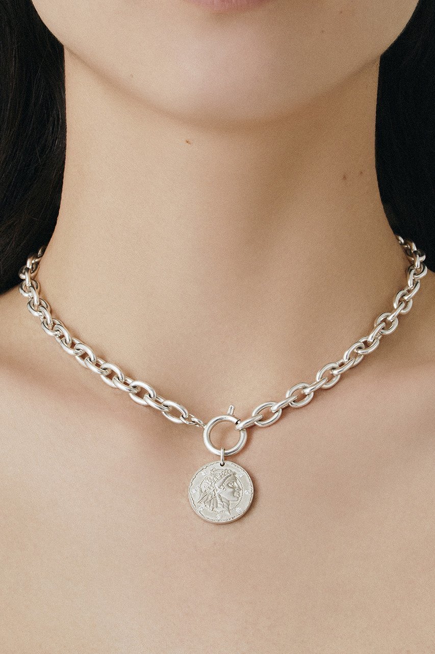 【エネイ/ENEY】のCHAIN シルバーショートネックレス 人気、トレンドファッション・服の通販 founy(ファニー) 　ファッション　Fashion　レディースファッション　Fashion for Women　ジュエリー　Jewelry　ネックレス　Necklaces & Pendants　おすすめ　Recommended / Our Picks　コイン　Coin, Coin Design　ショート　Short, Short Length　スタイリッシュ　Stylish, Fashionable　チェーン　Chain, Chain Strap　ネックレス　Necklace, Pendant Necklace　other-2|ID: prp329100004952269 ipo3291000000037161441