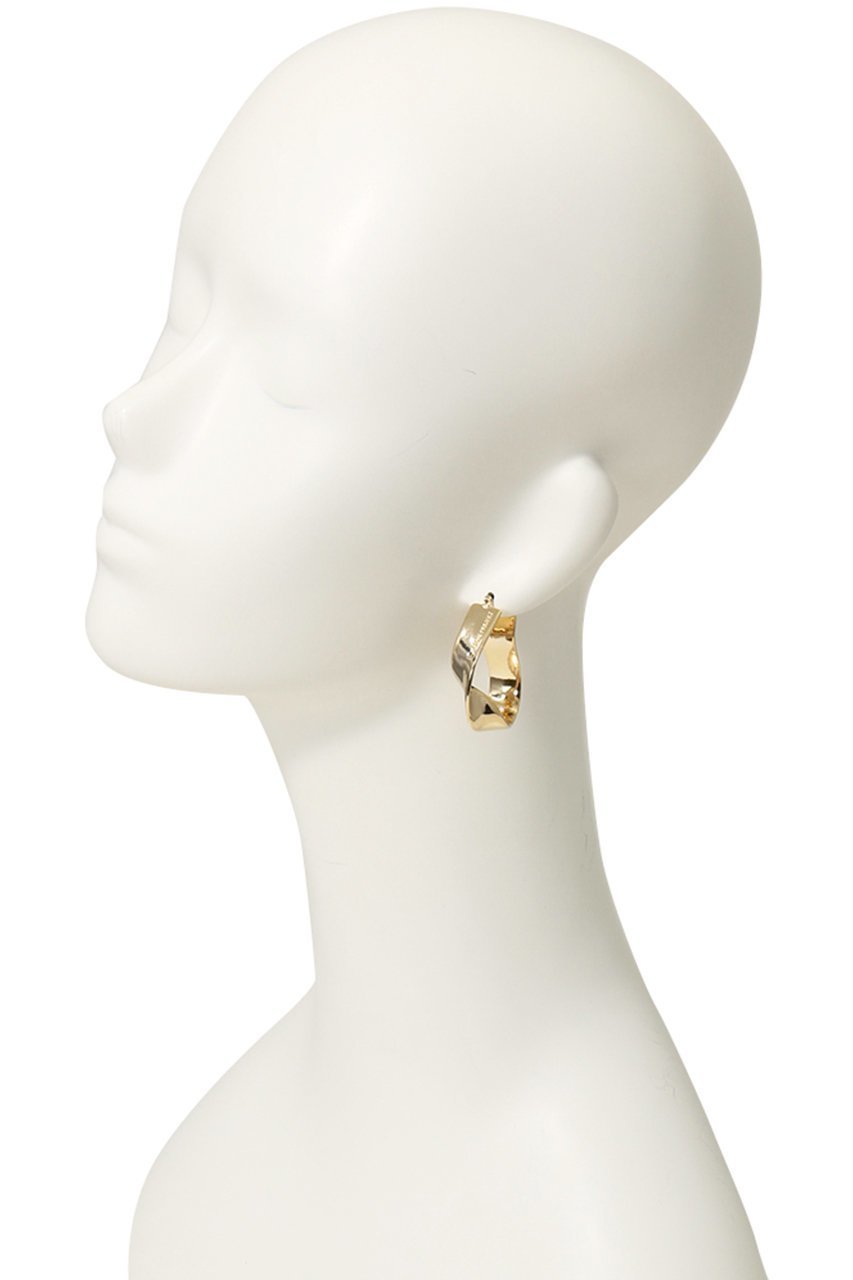 【プランク プロジェクト/PRANK PROJECT】の24金プレーティングロゴプレートツイストピアス / 24K Coated Logo Plate Twisted Earrings 人気、トレンドファッション・服の通販 founy(ファニー) 　ファッション　Fashion　レディースファッション　Fashion for Women　アウター　Coat / Outerwear Collection　コート・ロングコート・ピーコート　Long Coats, Peacoats & More　ジュエリー　Jewelry　ファッションリング　Fashion Rings　イヤリング・フープ・ドロップタイプ　Hoop, Drop & Clip Earrings　イヤリング　Earrings　シンプル　Simple, Minimal　フープ　Hoop, Hoop Earrings　エレガント 上品　Elegant　other-2|ID: prp329100004952615 ipo3291000000037163572