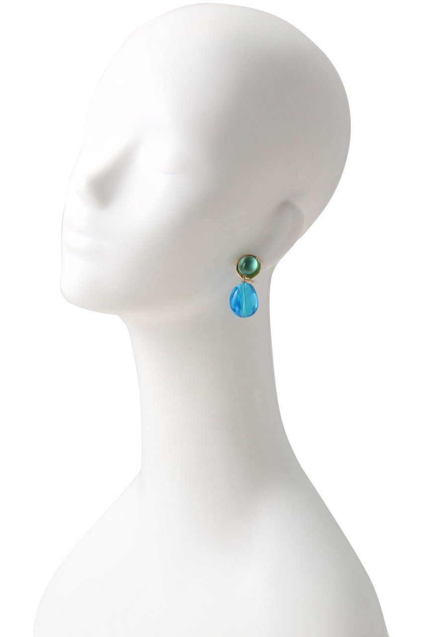 【セシル エ ジャンヌ/CECILE ET JEANNE】のルミエール バイカラーイヤリング 人気、トレンドファッション・服の通販 founy(ファニー) 　ファッション　Fashion　レディースファッション　Fashion for Women　ジュエリー　Jewelry　ファッションリング　Fashion Rings　イヤリング・フープ・ドロップタイプ　Hoop, Drop & Clip Earrings　イヤリング　Earrings　ガラス　Glass, Glassware　シンプル　Simple, Minimal　リュクス　Luxury, Elegant, High-End, Chic　other-2|ID: prp329100004952694 ipo3291000000037164037