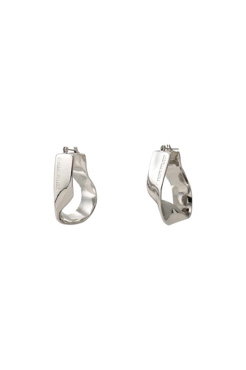 【プランク プロジェクト/PRANK PROJECT】のプラチナコーティングロゴプレートツイストピアス/Platinum Coated Logo Plate Twisted Earrings インテリア・キッズ・メンズ・レディースファッション・服の通販 founy(ファニー) 　ファッション　Fashion　レディースファッション　Fashion for Women　アウター　Coat / Outerwear Collection　コート・ロングコート・ピーコート　Long Coats, Peacoats & More　ジュエリー　Jewelry　ファッションリング　Fashion Rings　イヤリング・フープ・ドロップタイプ　Hoop, Drop & Clip Earrings　イヤリング　Earrings　シンプル　Simple, Minimal　フープ　Hoop, Hoop Earrings　エレガント 上品　Elegant　SLV(シルバー)|ID: prp329100004952756 ipo3291000000037164412