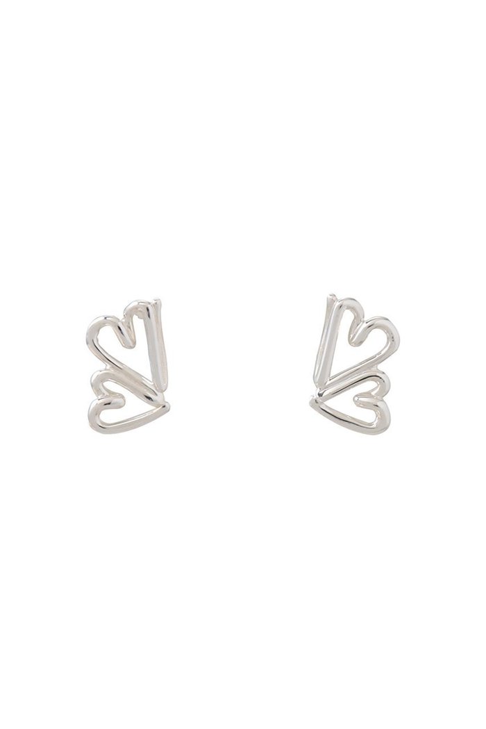 【バージュエリー/BAR Jewellery】のTWO HEARTS ピアス インテリア・キッズ・メンズ・レディースファッション・服の通販 founy(ファニー) https://founy.com/ ファッション Fashion レディースファッション Fashion for Women ジュエリー Jewelry ファッションリング Fashion Rings イヤリング・フープ・ドロップタイプ Hoop, Drop & Clip Earrings イヤリング Earrings コレクション Collection, Seasonal Line シルバー Silver, Metallic Silver モチーフ Motif, Design Theme |ID: prp329100004952853 ipo3291000000037165042