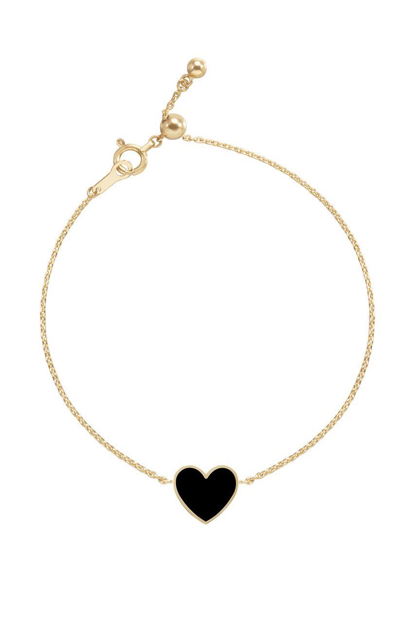 【ビジュードエム/Bijou de M】の【受注生産】リバーシブルハートブレスレット インテリア・キッズ・メンズ・レディースファッション・服の通販 founy(ファニー) 　ファッション　Fashion　レディースファッション　Fashion for Women　ジュエリー　Jewelry　チェーン＆カフブレスレット　Cuff & Chain Bracelets　バングル・カフブレスレット　Bangles & Cuff Bracelets　おすすめ　Recommended / Our Picks　イエロー　Yellow　ダイヤモンド　Diamond, Brilliant Cut　チェーン　Chain, Chain Strap　フィット　Fit, Slim Fit　ブレスレット　Bracelet, Wristband　ベーシック　Basic, Essential　モチーフ　Motif, Design Theme　リバーシブル　Reversible, Two-Sided　ブラック|ID: prp329100004952977 ipo3291000000037165756