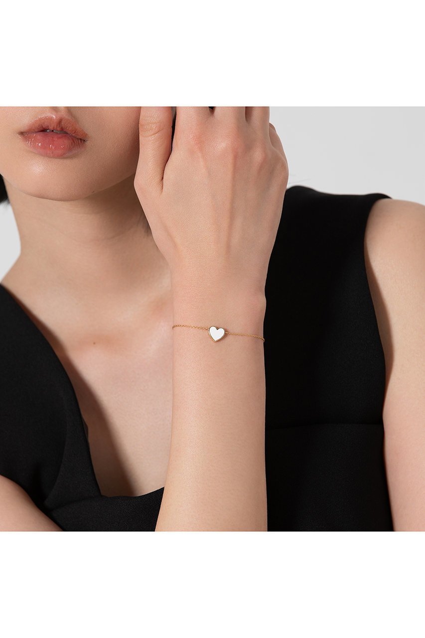 【ビジュードエム/Bijou de M】の【受注生産】リバーシブルハートブレスレット 人気、トレンドファッション・服の通販 founy(ファニー) 　ファッション　Fashion　レディースファッション　Fashion for Women　ジュエリー　Jewelry　チェーン＆カフブレスレット　Cuff & Chain Bracelets　バングル・カフブレスレット　Bangles & Cuff Bracelets　おすすめ　Recommended / Our Picks　イエロー　Yellow　ダイヤモンド　Diamond, Brilliant Cut　チェーン　Chain, Chain Strap　フィット　Fit, Slim Fit　ブレスレット　Bracelet, Wristband　ベーシック　Basic, Essential　モチーフ　Motif, Design Theme　リバーシブル　Reversible, Two-Sided　other-2|ID: prp329100004952977 ipo3291000000037165758